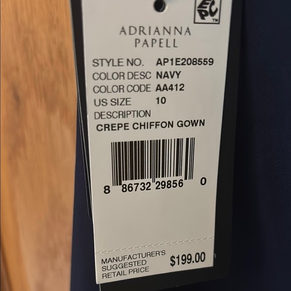 NWT Adrianna Papell Midnight High-Low Dress 10 - Picture 7 of 8